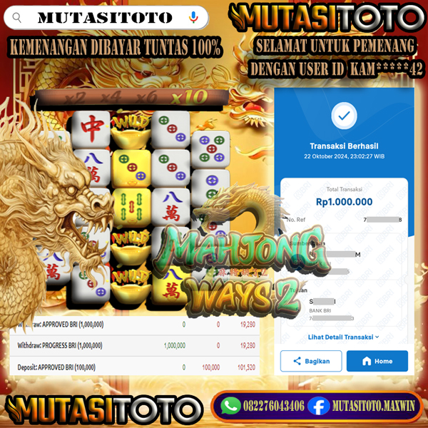 WITHDRAW MEMBER BERMAIN DI MAHJONG WAYS 2
