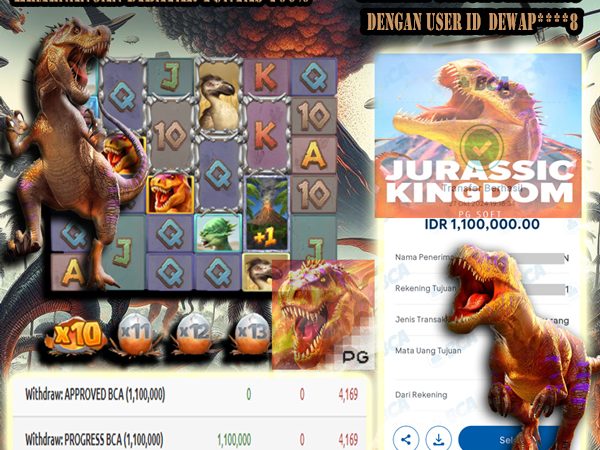 KEMENANGAN MEMBER BERMAIN DI JURASSIC KINGDOM