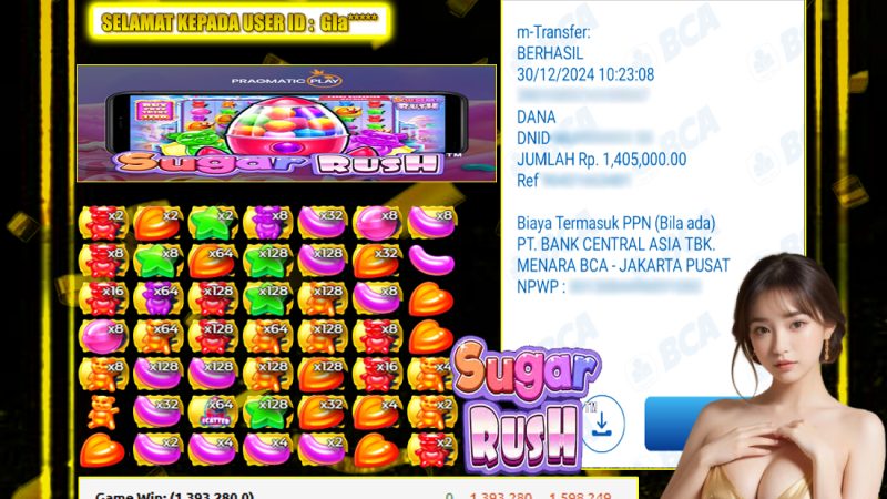 BUKTI KEMENANGAN MEMBER BERMAIN PRAGMATIC PLAY DI SUGAR RUSH