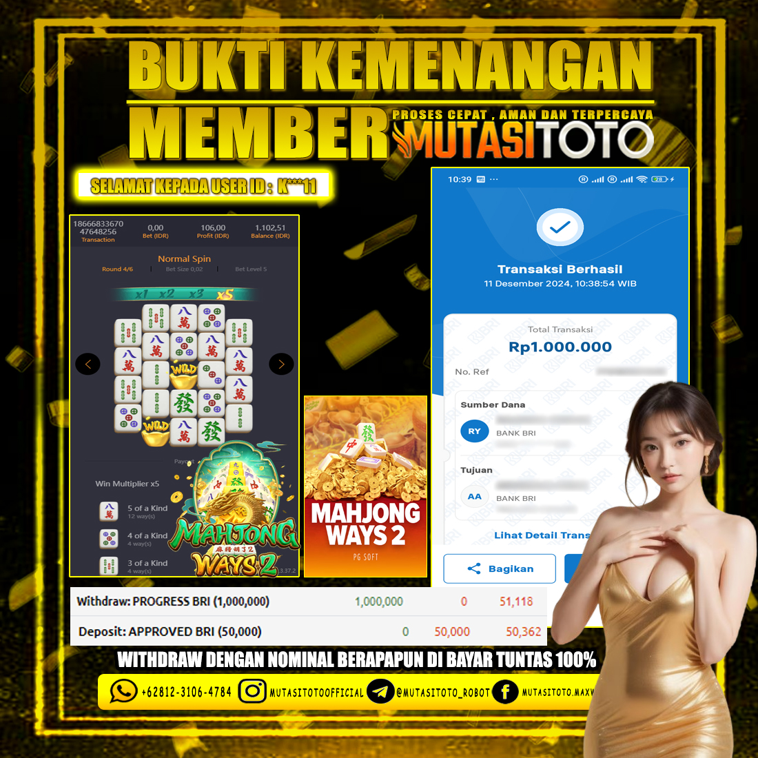 KEMENANGAN MEMBER BERMAIN DI MAHJONG WAYS 2