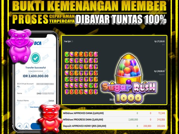 KEMENANGAN SUGAR RUSH 1000