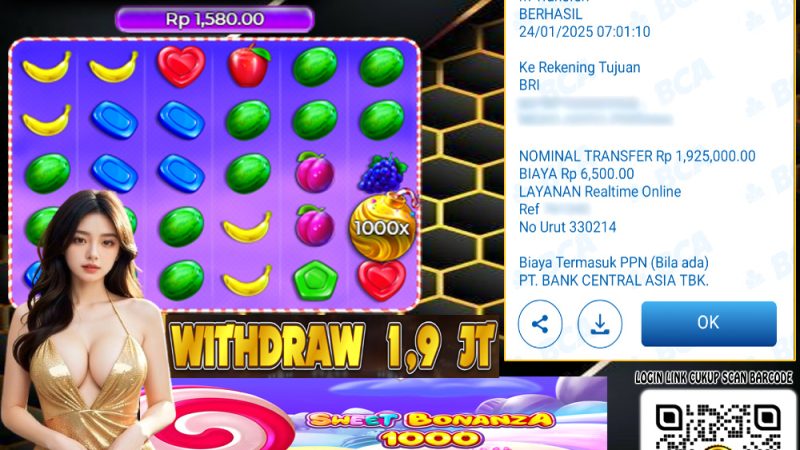 KEMENANGAN MEMBER BERMAIN DI SWEET BONANZA 1000 PRAGMATIC PLAY
