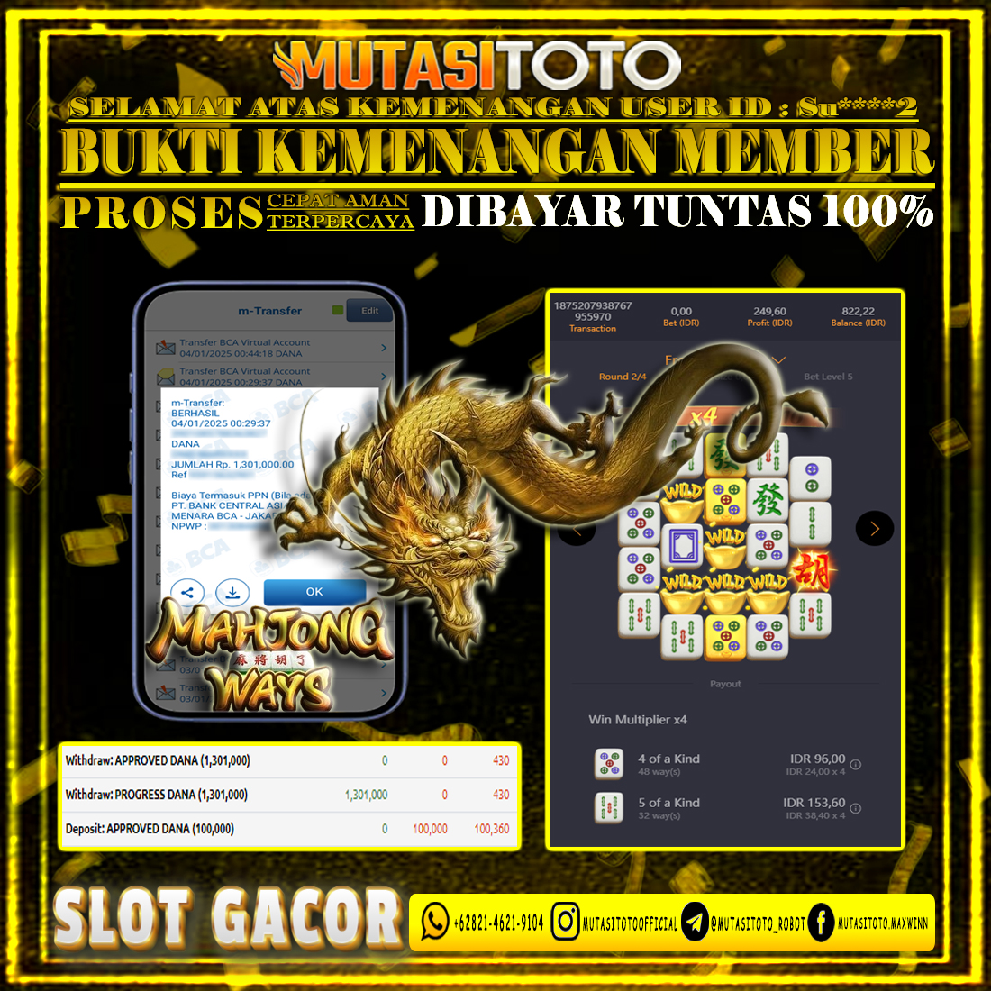 WITHDRAW MAHJONG WAYS