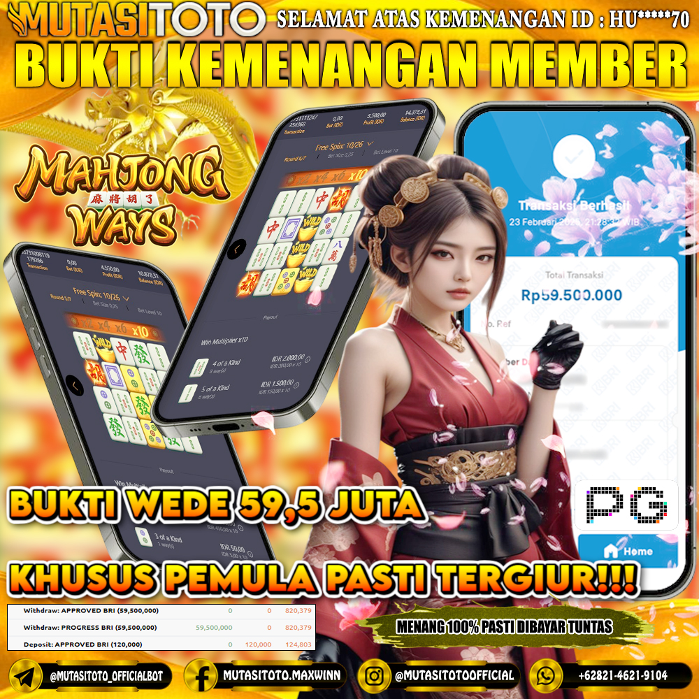 KEMENANGAN MEMBER BERMAIN DI MAHJONG WAYS PG SOFT