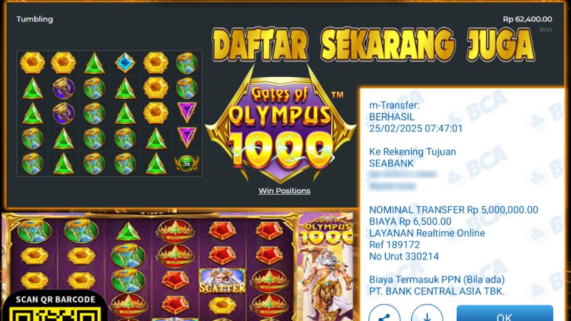 KEMENANGAN MEMBER BERMAIN DI GATES OF OLYMPUS 1000