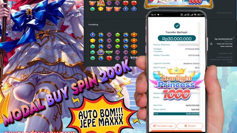 KEMENANGAN MEMBER BERMAIN DI STARLIGHT PRINCESS 1000