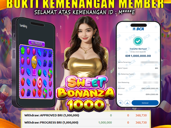 KEMENANGAN MEMBER BERMAIN DI SWEET BONANZA 1000