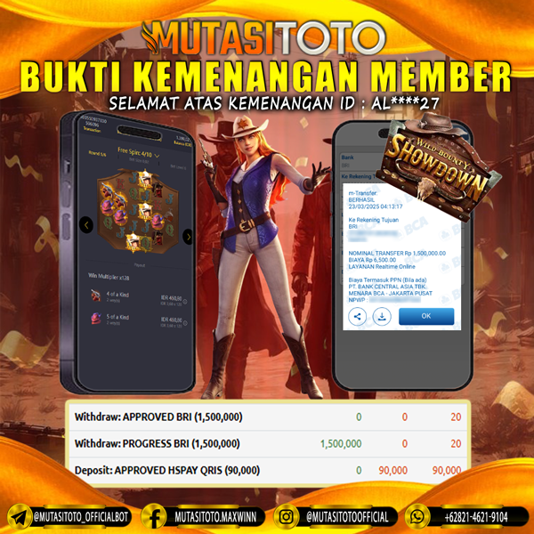KEMENANGAN MEMBER BERMAIN DI WILD BOUNTY SHOWDOWN