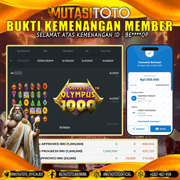 WITHDRAW GATES OF OLYMPUS 1000