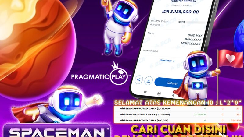 KEMENANGAN MEMBER BERMAIN DI LIVE GAME PP SPACEMAN