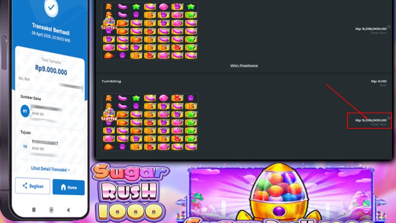 KEMENANGAN MEMBER BERMAIN DI SUGAR RUSH 1000