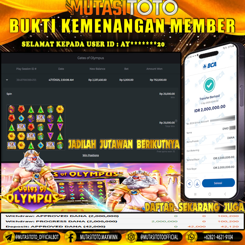 WITHDRAW GATES OF OLYMPUS 1000