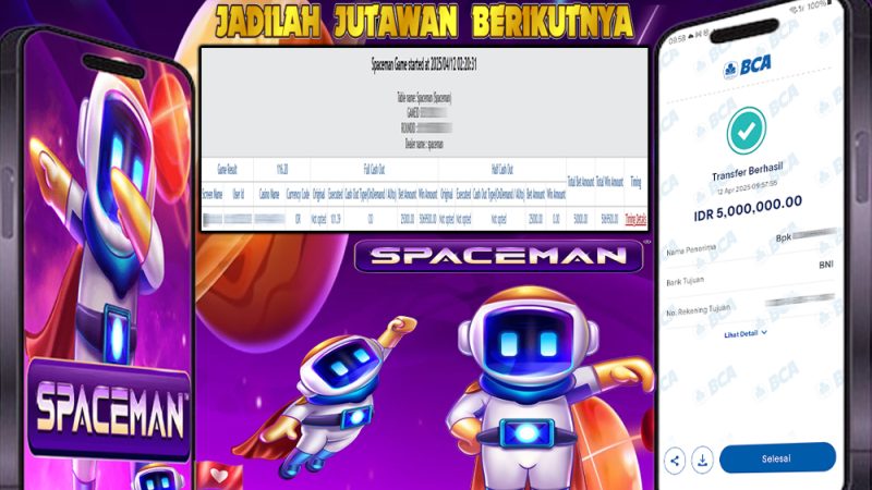 KEMENANGAN MEMBER BERMAIN DI LIVE GAME PP SPACEMAN