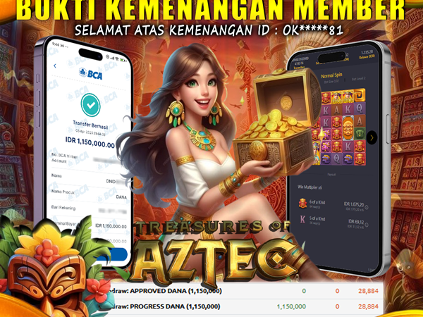 KEMENANGAN MEMBER BERMAIN DI TREASURES OF AZTEC