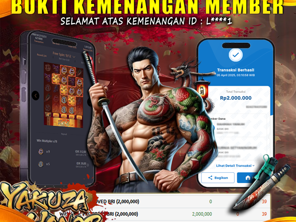 KEMENANGAN MEMBER BERMAIN DI YAKUZA HONOR PG SOFT