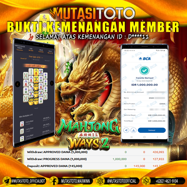 KEMENANGAN MEMBER BERMAIN DI MAHJONG WAYS 2 PG SOFT