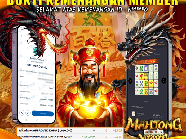 KEMENANGAN MEMBER BERMAIN DI MAHJONG WAYS PG SOFT