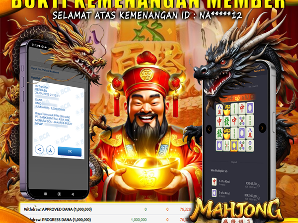 KEMENANGAN MEMBER BERMAIN DI MAHJONG WAYS PG SOFT