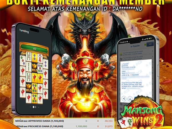 KEMENANGAN MEMBER BERMAIN DI MAHJONG WINS 2 PRAGMATIC PLAY