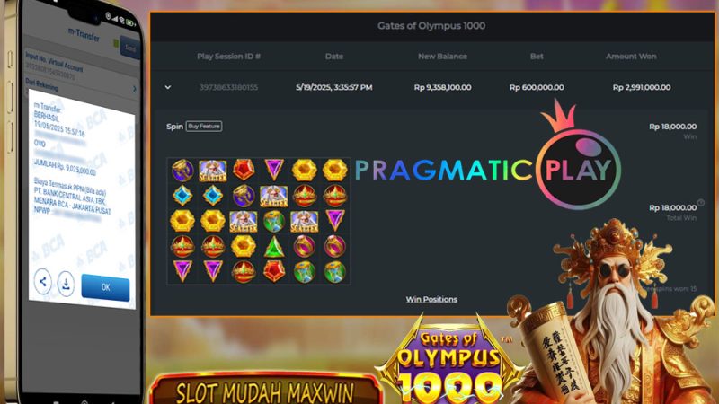 KEMENANGAN MEMBER BERMAIN DI GATES OF OLYMPUS 1000