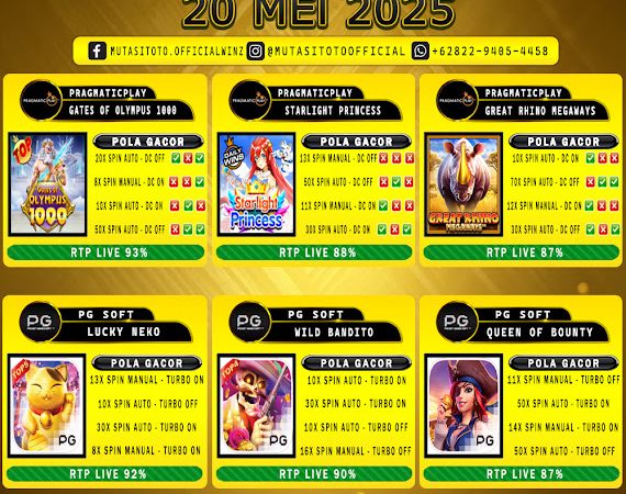 POLA GACOR TERUPDATE 20 MEI 2025 – MUTASITOTO