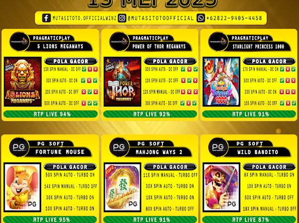 POLA GACOR TERUPDATE 13 MEI 2025 – MUTASITOTO