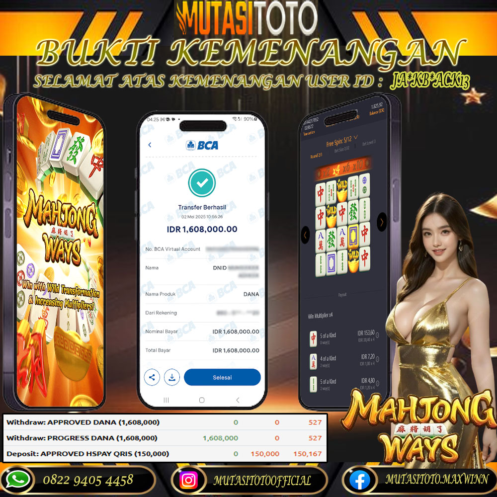 KEMENANGAN MEMBER BERMAIN DI MAHJONG WAYS PG SOFT