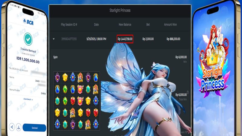 KEMENANGAN MEMBER BERMAIN DI STARLIGHT PRINCESS