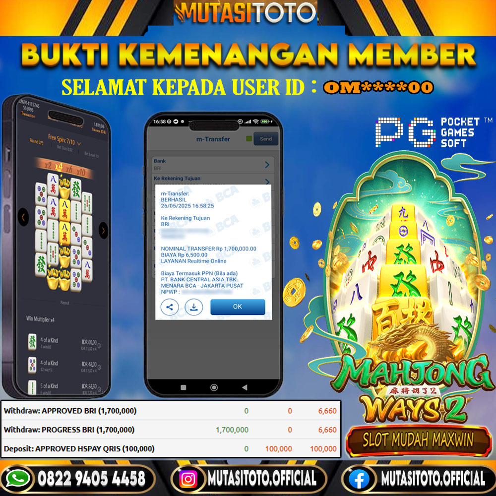 KEMENANGAN MEMBER BERMAIN DI MAHJONG WAYS 2 PG SOFT