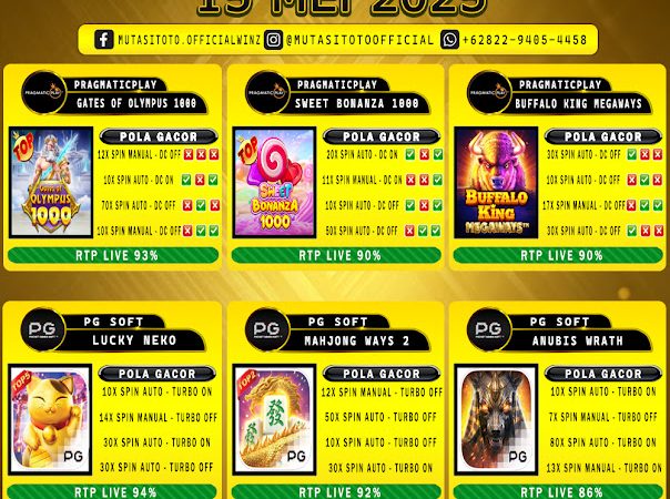 POLA GACOR TERUPDATE 15 MEI 2025 – MUTASITOTO