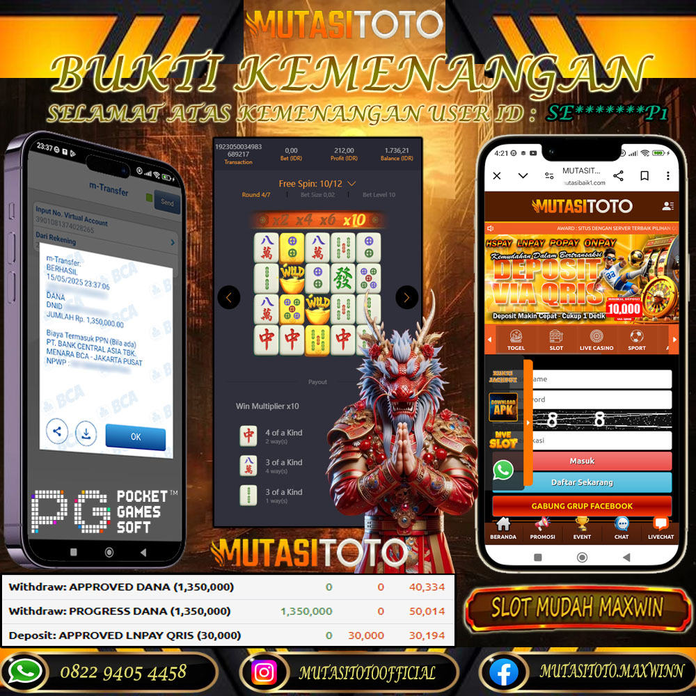 KEMENANGAN MEMBER BERMAIN DI MAHJONG WAYS PG SOFT