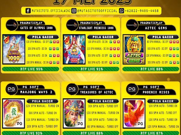 POLA GACOR TERUPDATE 17 MEI 2025 – MUTASITOTO