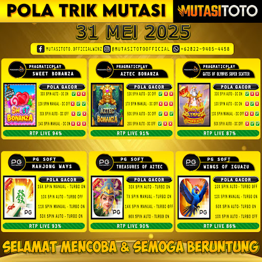 POLA GACOR TERUPDATE 31 MEI 2025 – MUTASITOTO