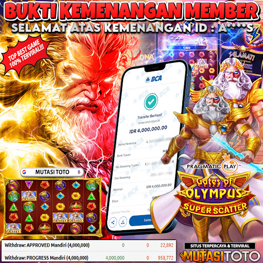 KEMENANGAN MEMBER BERMAIN DI GATES OF OLYMPUS SUPER SCATTER