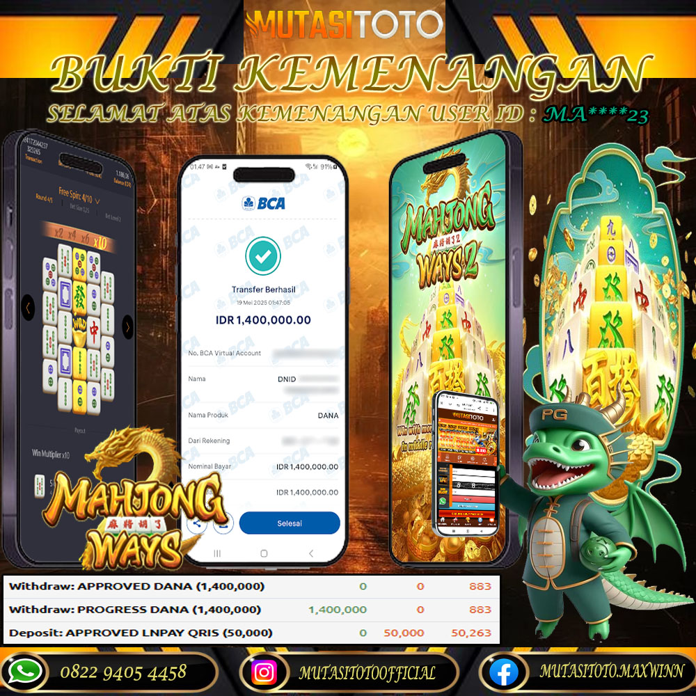 KEMENANGAN MEMBER BERMAIN DI MAHJONG WAYS 2 PG SOFT