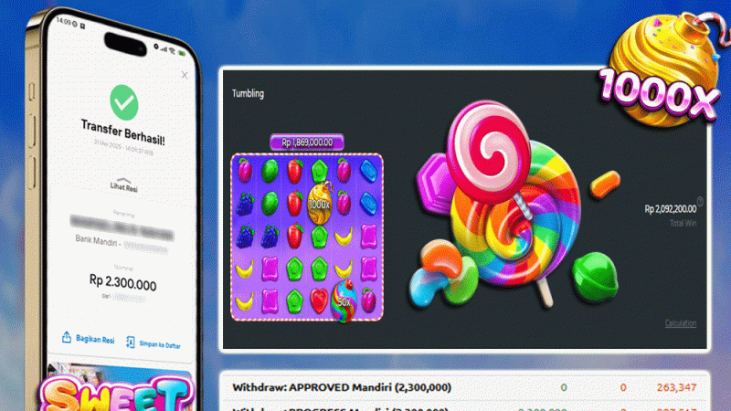 KEMENANGAN MEMBER BERMAIN DI SWEET BONANZA 1000