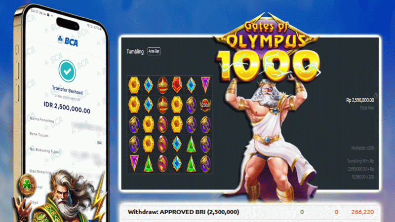 KEMENANGAN MEMBER BERMAIN DI GATES OF OLYMPUS 1000