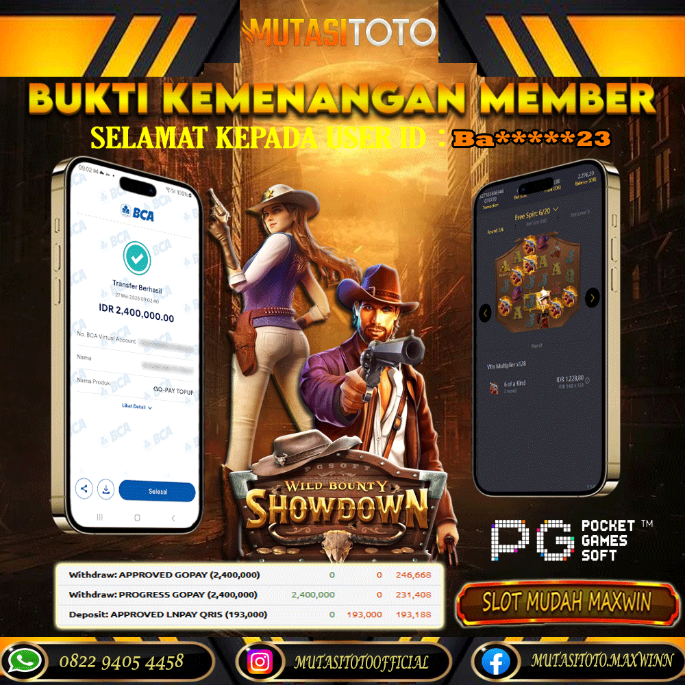 KEMENANGAN MEMBER BERMAIN DI WILD BOUNTY SHOWDOWN