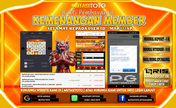 KEMENANGAN MEMBER BERMAIN DI PG SOFT – MAHJONG WAYS