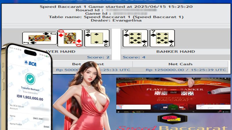 KEMENANGAN MEMBER BERMAIN DI LIVE – SPEED BACCARAT 1