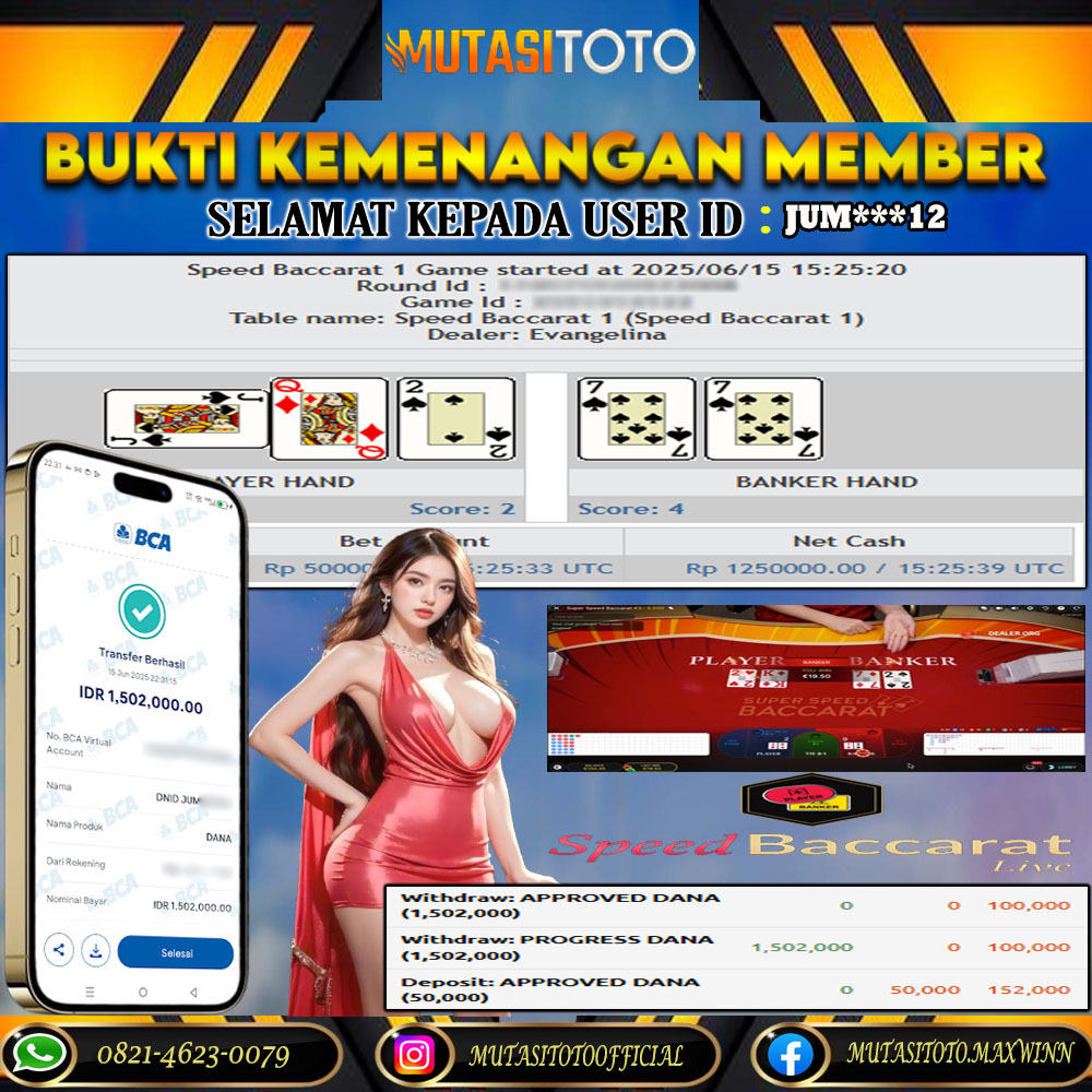 KEMENANGAN MEMBER BERMAIN DI LIVE – SPEED BACCARAT 1