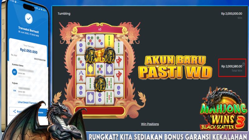 KEMENANGAN MEMBER BERMAIN DI MAHJONG WINS 3 PRAGMATIC PLAY