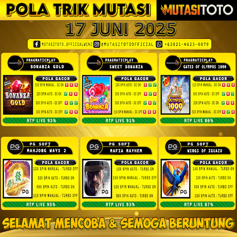 POLA GACOR TERUPDATE 17 JUNI 2025 – MUTASITOTO