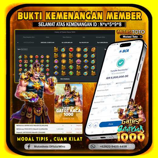 KEMENANGAN MEMBER BERMAIN DI GATES OF GATOTKACA 1000