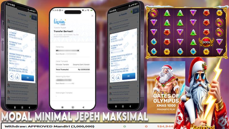 KEMENANGAN MEMBER BERMAIN DI GATES OF OLYMPUS XMAS 1000