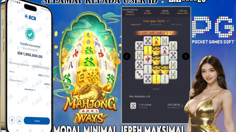 KEMENANGAN MEMBER BERMAIN DI MAHJONG WAYS 2