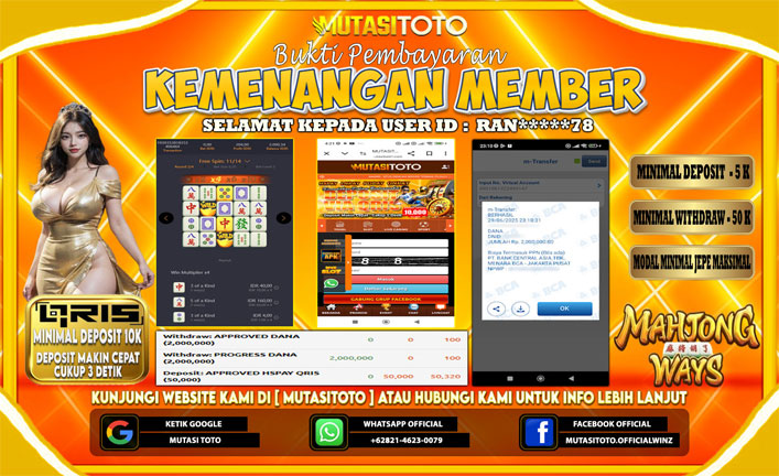 KEMENANGAN MEMBER BERMAIN DI MAHJONG WAYS