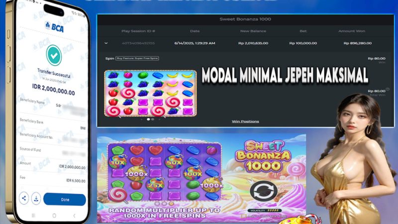 KEMENANGAN MEMBER BERMAIN DI SWEET BONANZA 1000