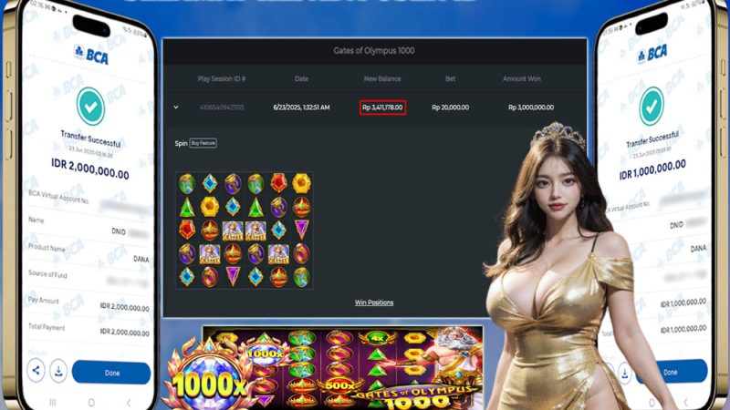 KEMENANGAN MEMBER BERMAIN DI GATES OF OLYMPUS 1000