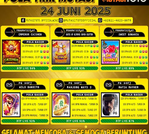 POLA GACOR TERUPDATE 24 JUNI 2025 – MUTASITOTO